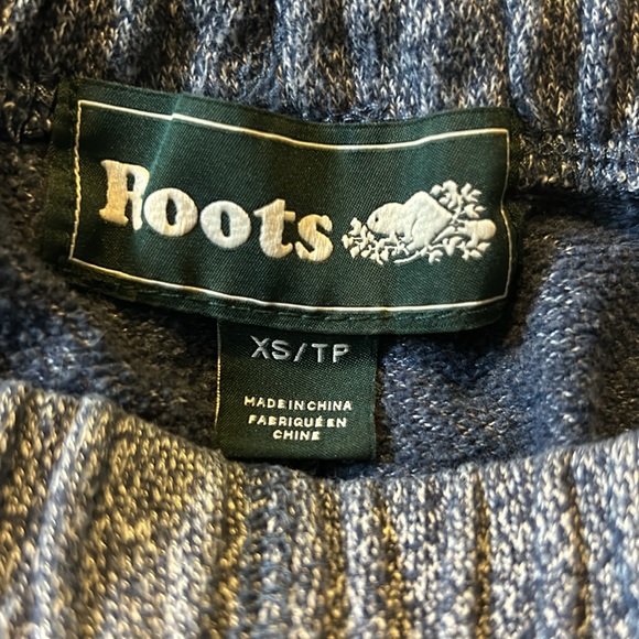 Roots blue/gray track pants cuffed leg size XS women’s. - Picture 2 of 2
